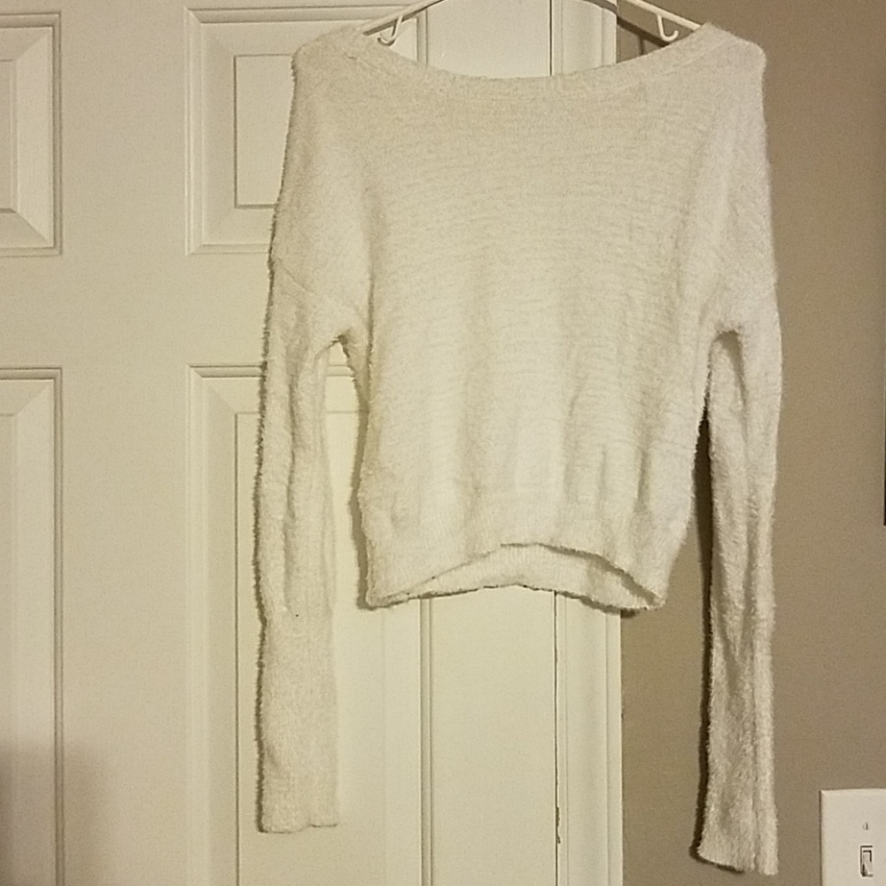 white sweater